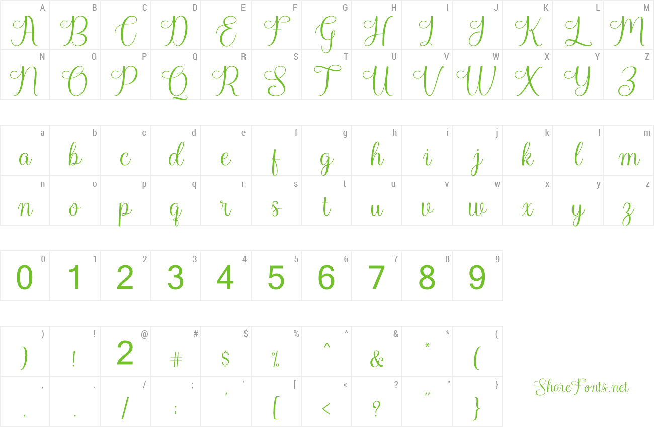 Font Harland preview